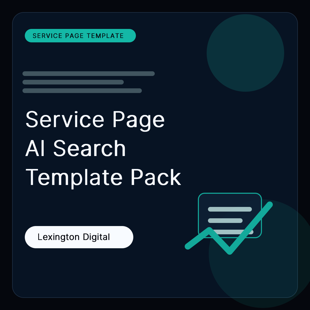 Service Page AI Search Template Pack